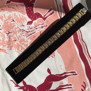 Vintage 24K Gold Plated Texturized LINK Bracelet